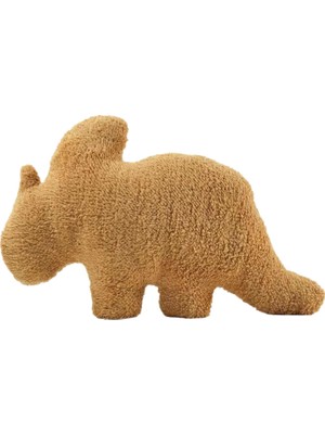 Surjion Dino Nugget Yastık Yatak Odası Dekorasyonu Dinozor Atma Yastık Doldurulmuş Hayvan Peluş 45CMX30CM C (Yurt Dışından)