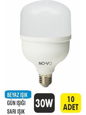 No-vo 30W Torch LED Ampul (Beyaz Işık) - 10 Adet