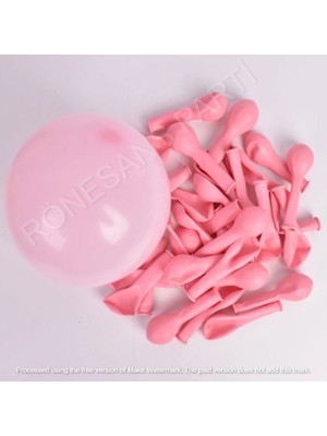 Rönesans Parti Mini Makaron Pembe Balon 6 Inç 100 Adet