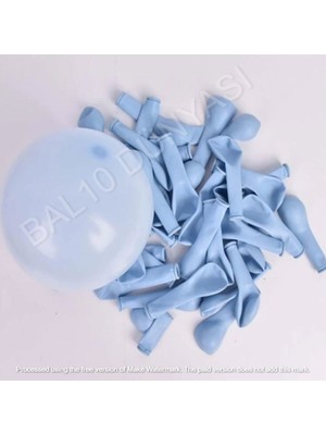 Bal10 Dünyası Makaron 6 Inç Mavi Balon 50 Adet