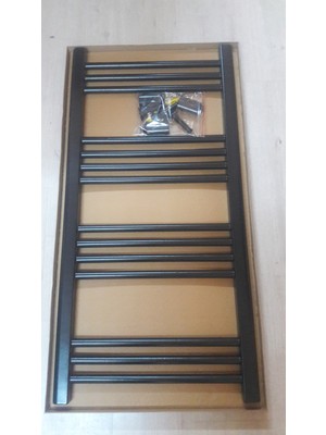 Şimaş Havlupan 600X900 Siyah 12 Borulu Havlupan+ 2 Adet Radyatör Vanası Siyah