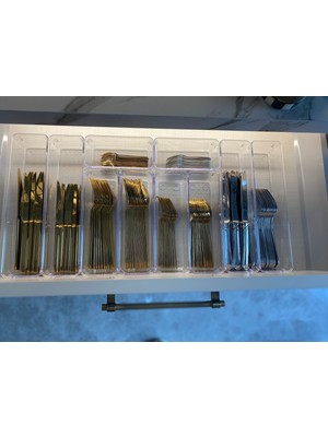 Color House 10'lu Set Kaşıklık Mutfak Çekmece Içi Düzenleyici Modüler Makyaj Takı Banyo Hobi Buzdolabı Ilaç Organizer