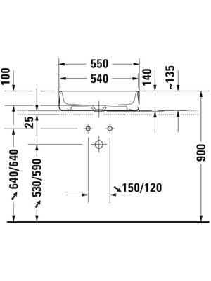 Duravit Zencha Çanak Lavabo 55 cm Antrasit Mat