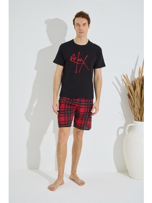 Pemilo Erkek 6175-1 Kaprili Cepli Pijama Takımı