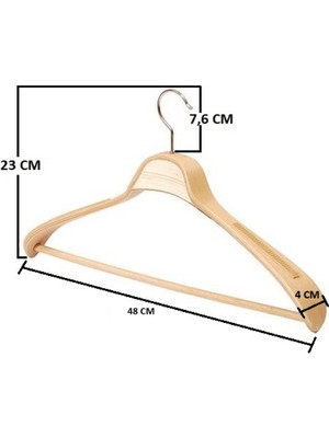 İstanbul Manken 5 Adet Yüksek Kalite 48 cm Ahşap Askı Ceket Askısı Takım Elbise Askısı