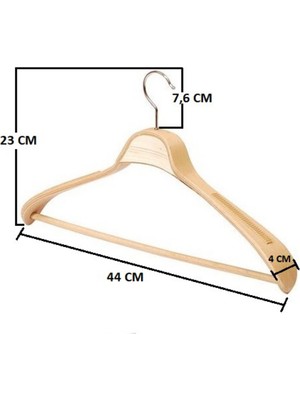 İstanbul Manken 10 Adet Yüksek Kalite 44 cm Ahşap Askı Ceket Askısı Takım Elbise Askısı