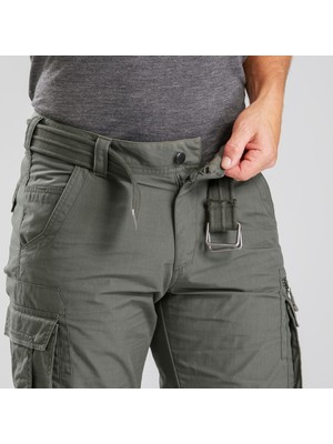 Decathlon Forclaz Erkek Outdoor Trekking Modüler Kargo Pantolon - Haki - Travel 100 Modul