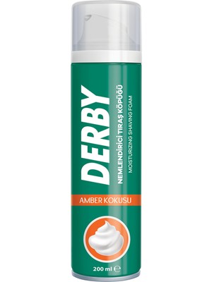 Derby Tıraş Köpüğü 200 ml Erkekler İçin Amber Kokulu Nemlendirici Pürüzsüzlük Sağlar