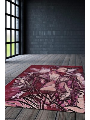 Homshtag Freddie Mercury Renkli Müzisyen Halı Müzsik Severe Hediyelik Halı Geometrik Müzisyen Halı