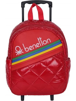 United Colors Of Benetton Çekçekli Kapitone Anaokulu Çantası 70237 Kırmızı