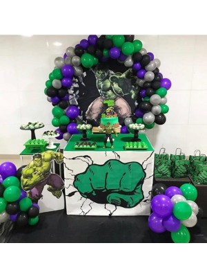 Meri Parti Hulk Adam Konsept Balon Zincir 100 Adet