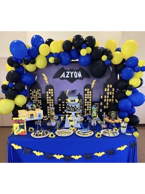 Meri Parti Batman Temalı Balon Batman Balon Konsept ve Balon Zinciri