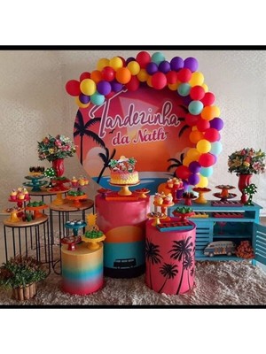 Meri Parti Konsept Parti 100 Adet Metalik Balon ve Balon Zinciri Lateks Balon Parti Balon Süsleme