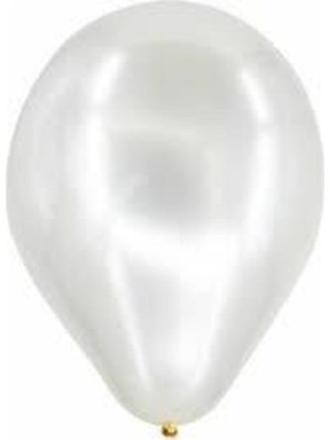 Meri Parti Beyaz Metalik Balon 10 Lu