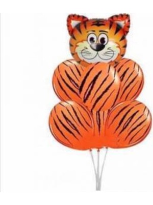 Meri Parti Safari Kaplan Baskılı Folyo Balon
