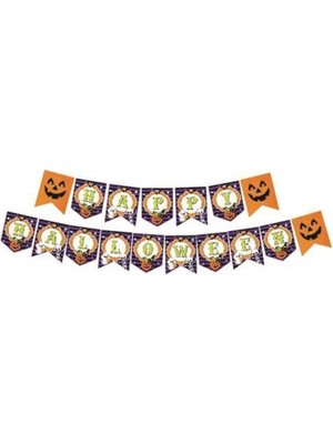 Meri Parti Zikzak Banner Happy Halloween Cadılar Bayramı