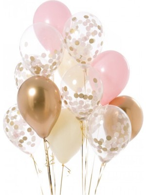 Meri Parti  Pembe Bebek Konfeti Balonu