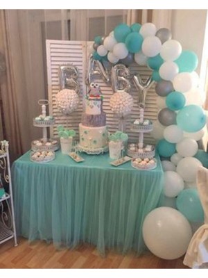 Meri Parti Hastane Odası Konsept Balon Bebek Balon Zinciri Metalik Balon Dekorasyon Zincir