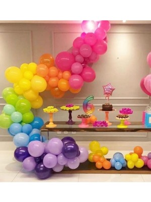 Meri Parti 50 Adet  Canlı Karışık Renk Balonlar Balon Zinciri