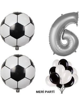 Meri Parti Beşiktaş Temalı Doğum Günü Parti Seti Yaş Balonu Siyah Beyaz Balon Beşiktaş Parti Set