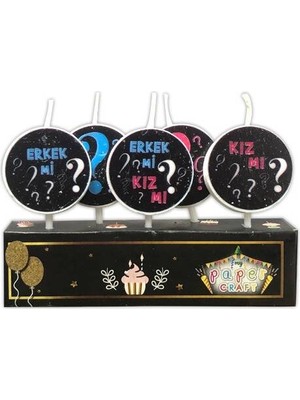 Meri Parti 5'li Cinsiyet Belirleme Pasta Mum