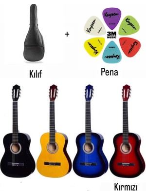 3M Music Klasik Gitar 3/4 ve 4/4 Boy Klasik Gitar Seti Junior Boy ve Tam Boy Gitar