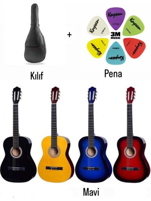 3M Music Klasik Gitar 3/4 ve 4/4 Boy Klasik Gitar Seti Junior Boy ve Tam Boy Gitar