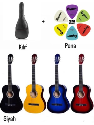 3M Music Klasik Gitar 3/4 ve 4/4 Boy Klasik Gitar Seti Junior Boy ve Tam Boy Gitar