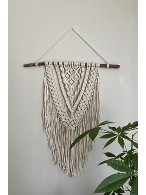 Floral Macrame Design Makrome Duvar Dekoru