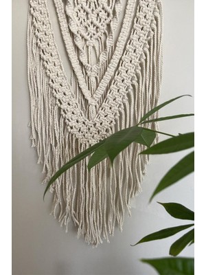 Floral Macrame Design Makrome Duvar Dekoru