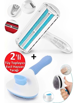 Tilbe Home Otomatik Temizlenen Tuşlu Evcil Hayvan Fırçası Hazneli Tüy Temizleyici Elbise Halı Yatak Temizleme