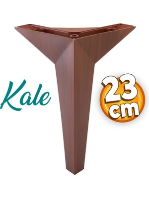 Badem10 Kale Lüks Mobilya Kanepe Sehpa Tv Ünitesi Koltuk Ayağı 23 Cm Kahverengi Ahşap Desenli Baza Ayakları