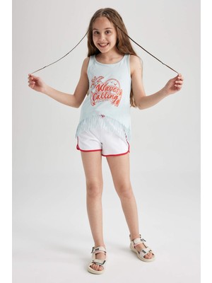 DeFacto Kız Çocuk Beli Bağcıklı Şort L6125A623HS