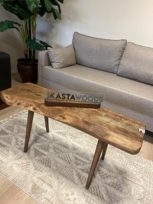 Kastawoods 2230035 Doğal Ceviz El Yapımı Kütük Orta Sehpa