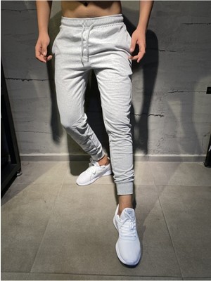 Adrift Relax Family Xf Erkek Yazlık Gri Eşofman Altı Jogger Dar Paça Pamuklu Slim Fit RLX044513