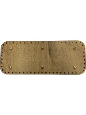 Ala Depo Açık Meşe Renkli Ahşap Çanta Tabanı Kadınlar İçin 33 cm X 13 cm Şık Tasarım