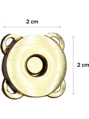 Ala Depo Mıknatıslı Çıtçıt Dikilebilir Çanta Aksesuarı Gold (10 Adet)