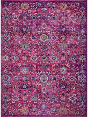 Konfor Vintage 7653 Pembe Eskitme Dokuma Halı 160 x 230 cm