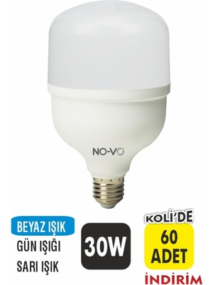 Novo 30W Torch LED Ampul (Beyaz Işık) - 60 Adet