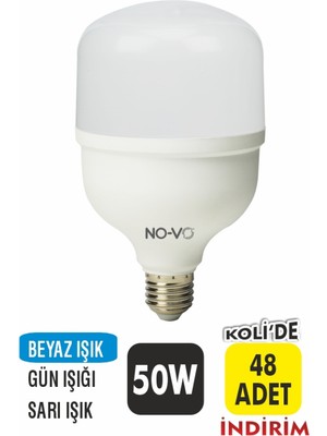 Novo 50W Torch LED Ampul (Beyaz Işık) - 48 Adet