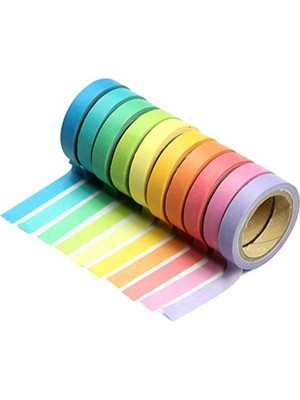 Vox Art Washi Dekor Bant Seti -10 'lu Mix Renkler