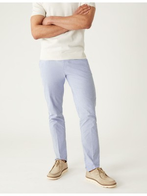 Marks & Spencer Slim Fit Dokulu Chino Pantolon