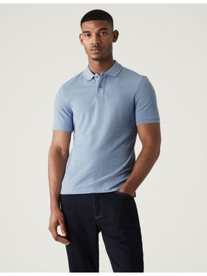 Marks & Spencer Saf Pamuklu Polo Yaka T-Shirt