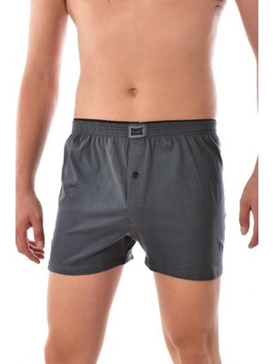 Tutku 0117 Erkek Penye Düz Boxer Füme