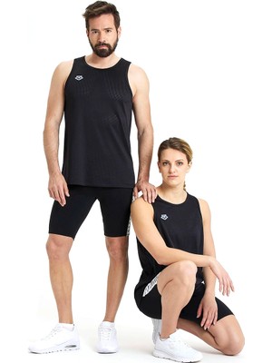 Arena Icons Tank Top Mesh Kadın Siyah Günlük Stil Tişört 005107552