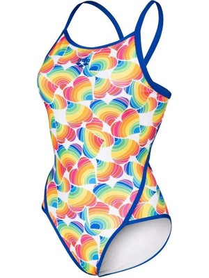 Arena Pride Swimsuit Super Fly Back Kadın Mavi Yüzücü Mayosu 005926810