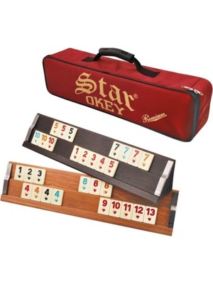 Star Okey Derinsanal Star Elit Premium Ahşap Okey Takımı 1. Sınıf Taşıma Çantalı Okey Seti Vernikli Elit Okey Takımı