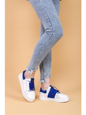 Layki Alvaro Beyaz Mavi Renkli Sneaker