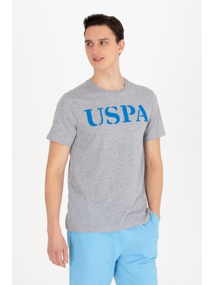 U.S. Polo Assn. Erkek Gri Melanj Tişört Basic 50262976-VR086