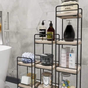 Duvar Rafı 3 Lü Mini Set Doğal Ahşap Yatak Odası Dekoratif Salon Oturma Çalışma Odası Rafı